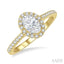 Oval Shape Semi-Mount Halo Diamond Engagement Ring