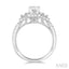 Emerald Shape Halo Diamond Engagement Ring