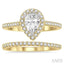 Pear Shape Halo Diamond Wedding Set