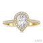 Pear Shape Halo Diamond Engagement Ring