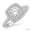 Cushion Shape Halo Diamond Engagement Ring
