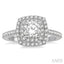 Cushion Shape Halo Diamond Engagement Ring