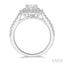 Princess Shape Halo Diamond Engagement Ring