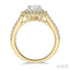 Cushion Shape Semi-Mount Halo Diamond Engagement Ring