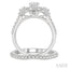 Cushion Shape Past Present & Future Halo Diamond Wedding Set