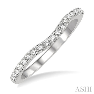 Curved Diamond Wedding Band