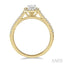 Emerald Shape Halo Diamond Engagement Ring