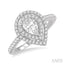 Pear Shape Halo Diamond Engagement Ring