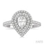 Pear Shape Halo Diamond Engagement Ring