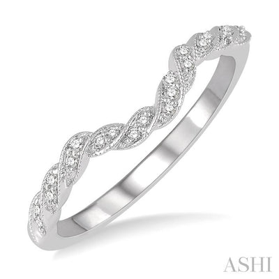 Curved Diamond Wedding Band