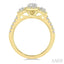 Oval Shape Past Present & Future Halo Diamond Engagement Ring