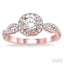Round Shape Halo Diamond Engagement Ring