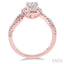 Round Shape Semi-Mount Halo Diamond Engagement Ring