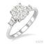 Round Shape Lovebright Diamond Engagement Ring