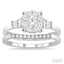 Round Shape Lovebright Diamond Wedding Set