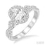 Oval Shape Halo Diamond Engagement Ring