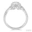Oval Shape Halo Diamond Engagement Ring