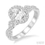 Oval Shape Halo Diamond Engagement Ring