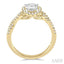 Oval Shape Halo Diamond Engagement Ring