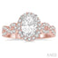 Oval Shape Semi-Mount Halo Diamond Engagement Ring