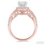 Oval Shape Semi-Mount Halo Diamond Engagement Ring