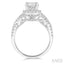 Oval Shape Semi-Mount Halo Diamond Engagement Ring