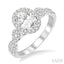 Oval Shape Semi-Mount Halo Diamond Engagement Ring