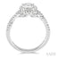 Oval Shape Semi-Mount Halo Diamond Engagement Ring