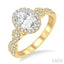 Oval Shape Semi-Mount Halo Diamond Engagement Ring