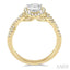 Oval Shape Semi-Mount Halo Diamond Engagement Ring