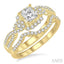 Princess Shape Halo Diamond Wedding Set