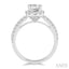 Princess Shape Halo Diamond Engagement Ring