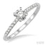 Round Shape Semi-Mount Diamond Engagement Ring