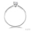 Round Shape Semi-Mount Diamond Engagement Ring