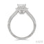 Princess Shape Halo Diamond Engagement Ring