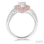 Pear Shape Semi-Mount Halo Diamond Engagement Ring