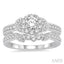 Round Shape Halo Diamond Wedding Set