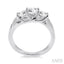 Round Shape Past Present & Future Diamond Engagement Ring