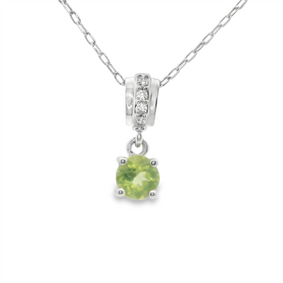 Peridot & Diamond Pendant