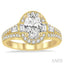 Oval Shape Semi-Mount Diamond Engagement Ring