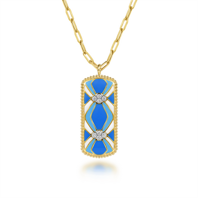 Bujukan Diamond & Enamel Mosaic Pendant