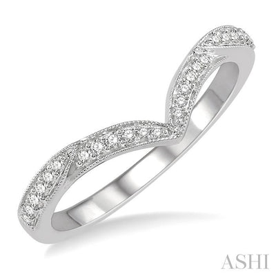 Chevron Diamond Wedding Band