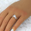 Round Diamond Floral Engagement Ring