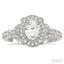 Oval Shape Semi-Mount Halo Diamond Engagement Ring