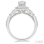 Oval Shape Semi-Mount Halo Diamond Engagement Ring