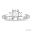 Emerald Shape Diamond Engagement Ring