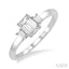Emerald Shape Diamond Engagement Ring