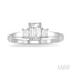 Emerald Shape Diamond Engagement Ring