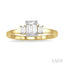 Emerald Shape Semi-Mount Diamond Engagement Ring