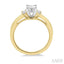 Emerald Shape Semi-Mount Diamond Engagement Ring